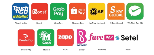 E-wallet Touch n Go Boost GrabPay